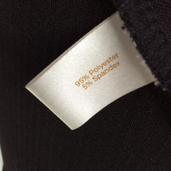 Decree Tank Dress Size Large Black High Mock Neck Sleeveless Cut Out Back - Picture 5 of 6